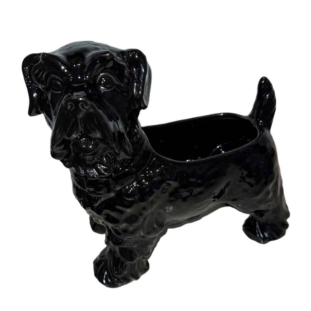 Scottie dog planter vintage black scottish terrier juicy couture mascot dog